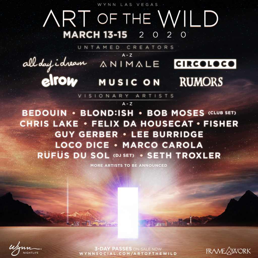Wynn Nightlife reveals Art of the Wild March 2020 lineup Electronic Vegas