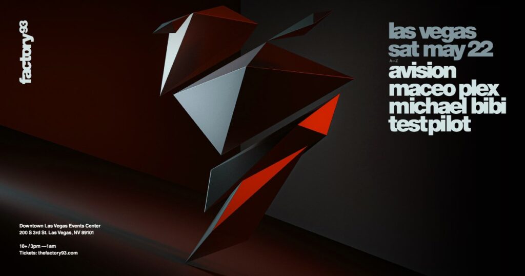 Maceo Plex, Testpilot, Michael Bibi and more set to perform at Factory