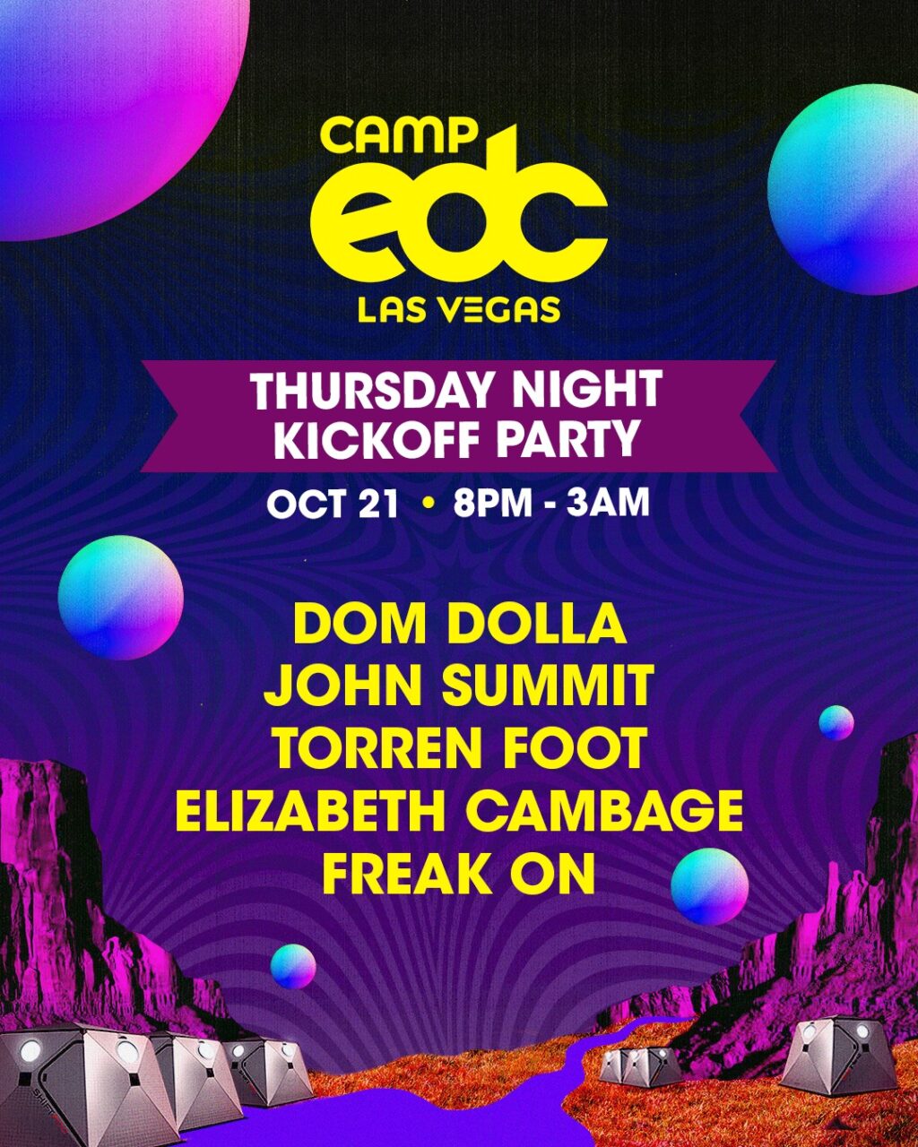Lineup revealed for Camp EDC Kickoff Party Electronic Vegas