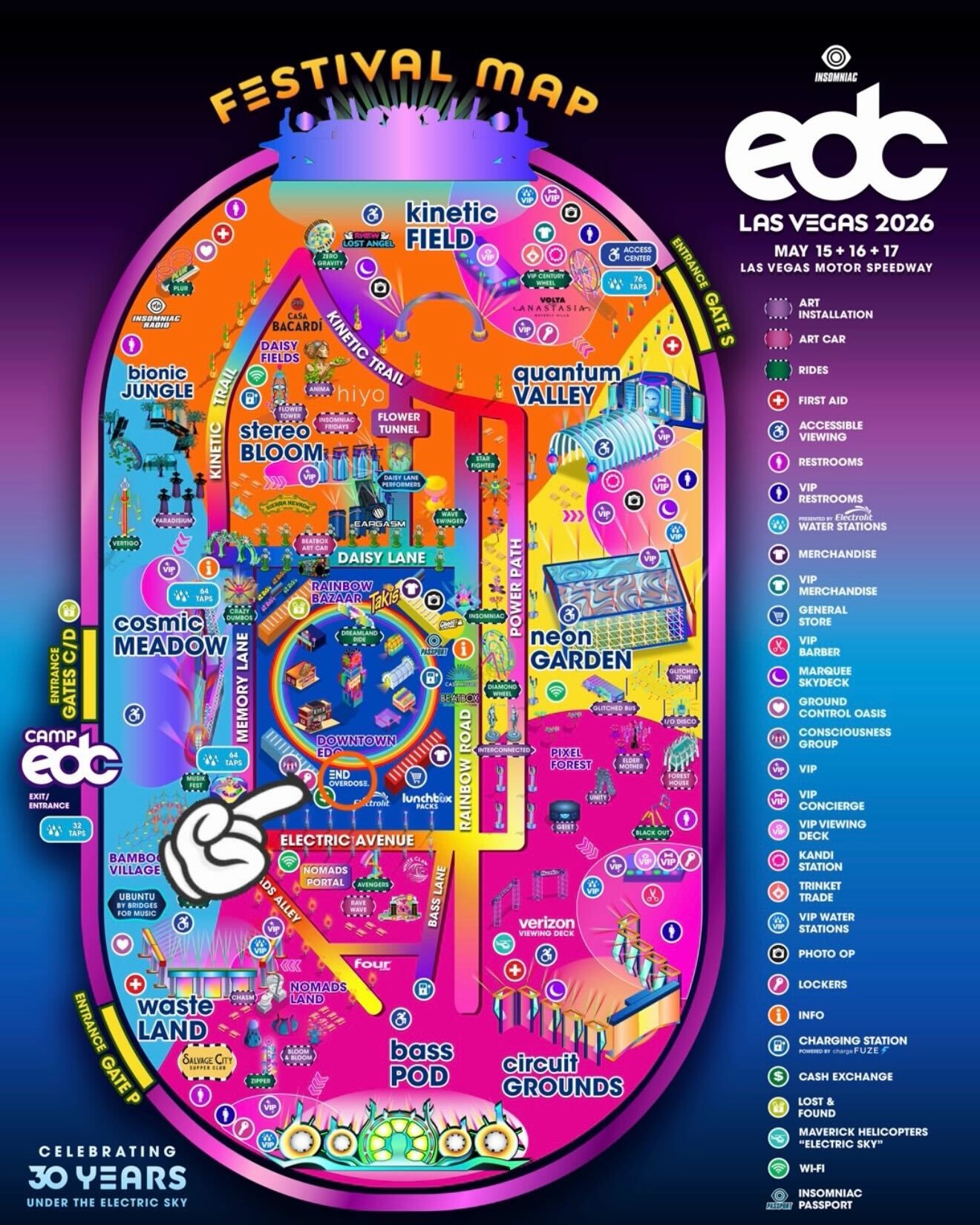 EDC 2026 Essential Info: Set Times, Maps, Food Vendors, and More 14 EDC Festival Map